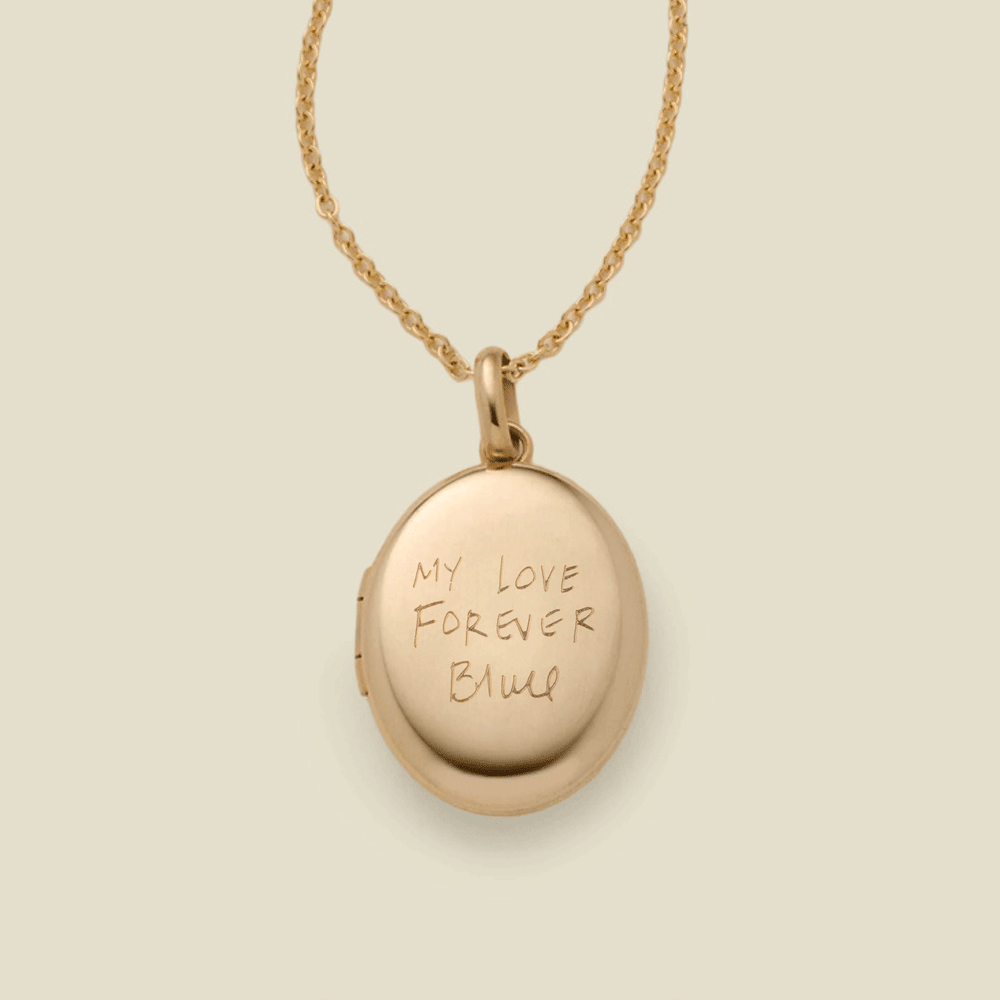 Locket Bon Handwriting Collection | Personalized Engraved Locket Necklace | Made ...