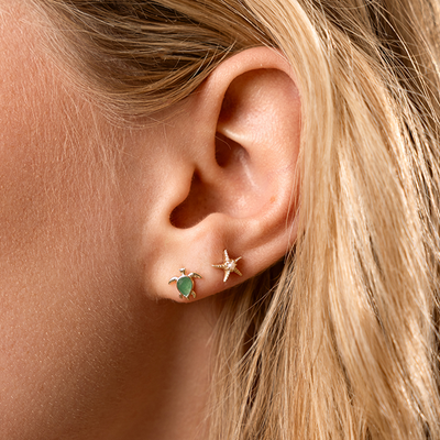 Low Tide Turtle Stud Earrings Set