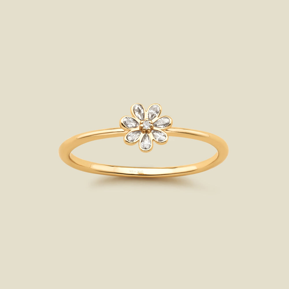 Luxe Flower Ring Gold Vermeil / 5 Ring