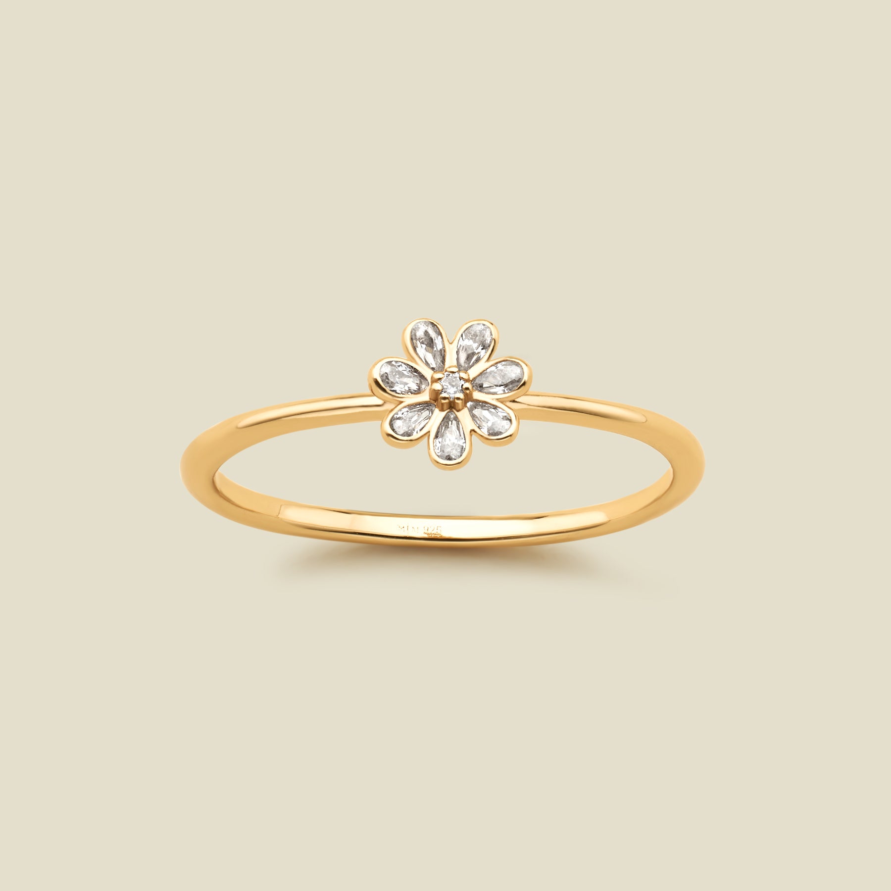 Luxe Flower Ring Gold Vermeil / 5 Ring