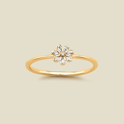 Luxe Flower Ring Gold Vermeil / 5 Ring