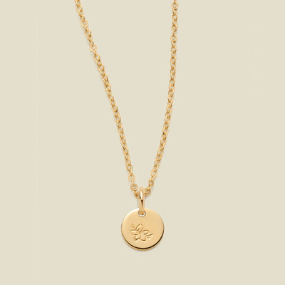 March Birth Flower Necklace Gold Filled / 1/4" / 16"-18" Necklace