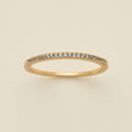 March Birthstone Stacking Ring Gold Vermeil / 5 Ring