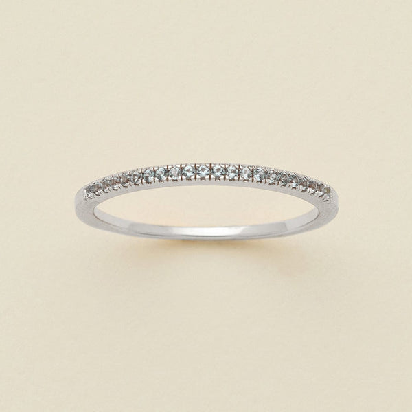 March Birthstone Stacking Ring Silver / 5 Ring