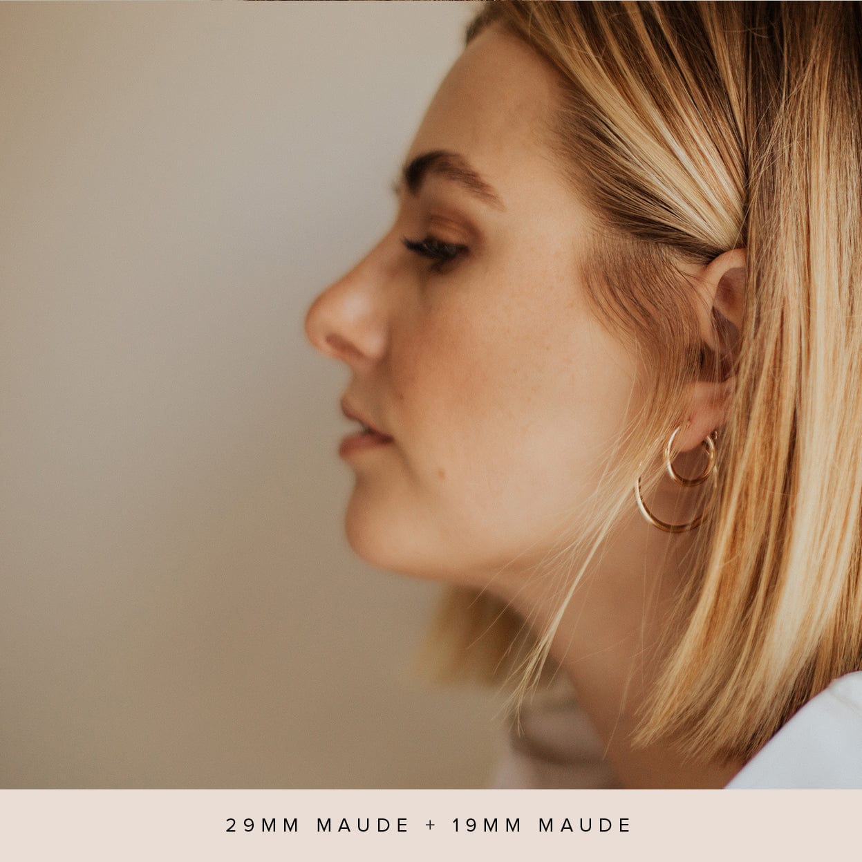 Made by Mary Live in Hoop Earrings | Minimal,Classic,Light,Comfortable Rose Gold Filled / 30mm