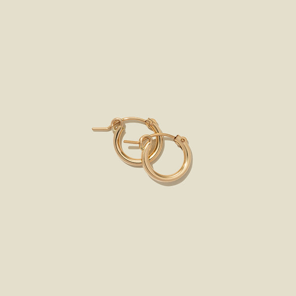 Made by Mary Poppy Hoop Earrings | Delicate, Perfect Everyday Staple Rose Gold Filled / 20mm