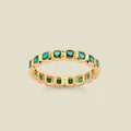 May Birthstone Eternity Ring Gold Vermeil / 5 Ring