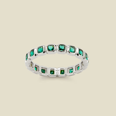 May Birthstone Eternity Ring Silver / 5 Ring