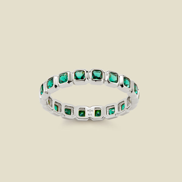 May Birthstone Eternity Ring Silver / 5 Ring