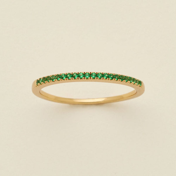 May Birthstone Stacking Ring Gold Vermeil / 5 Ring