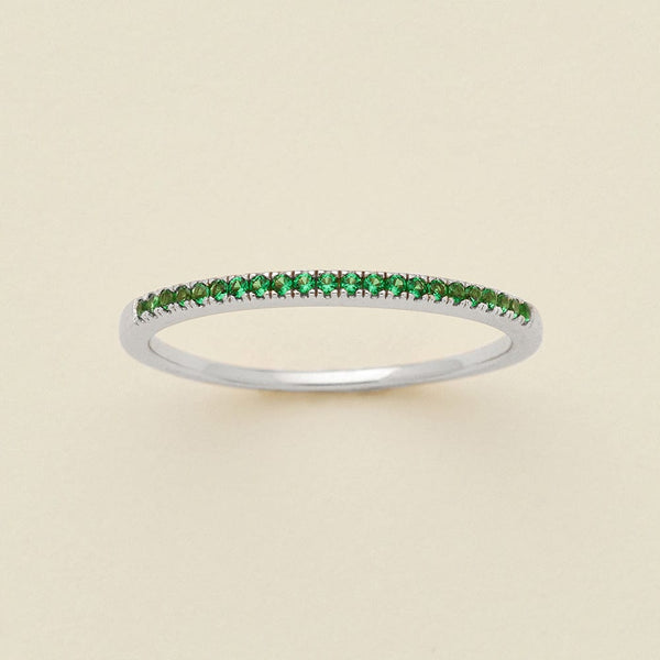 May Birthstone Stacking Ring Silver / 5 Ring