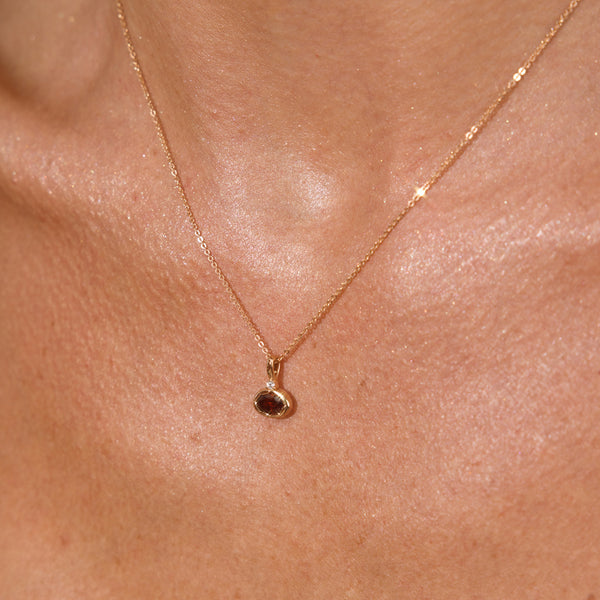January Oval Birthstone Charm