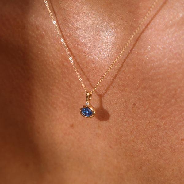 December Oval Birthstone Charm