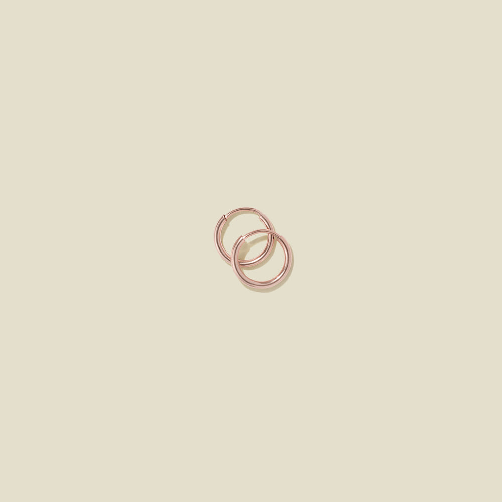 Mini Live In Hoop Earrings Rose Gold Filled Earring