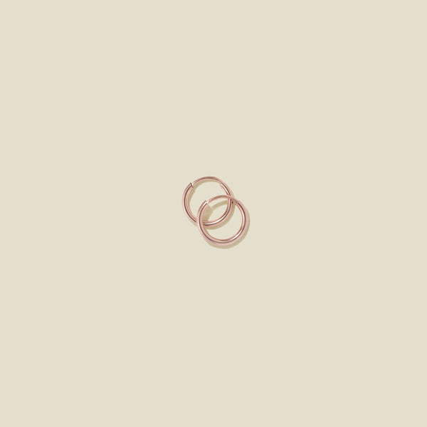 Mini Live In Hoop Earrings Rose Gold Filled Earring