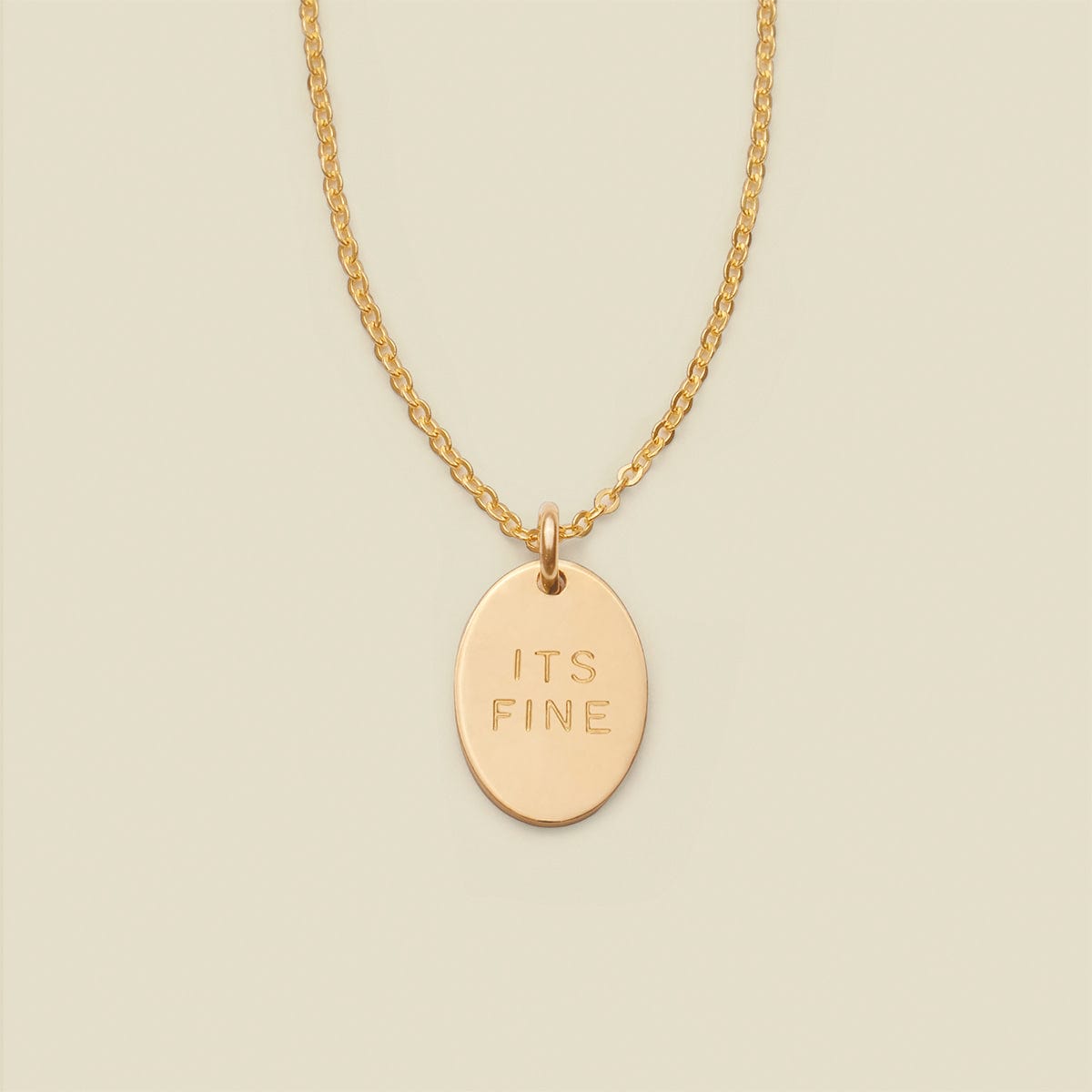 Mini Oval Necklace N_YG_MOVL_16+