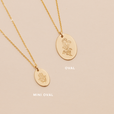 Mini Oval Disc Necklace Necklace