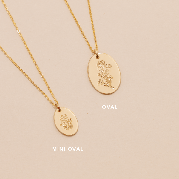 Mini Oval Disc Necklace Necklace