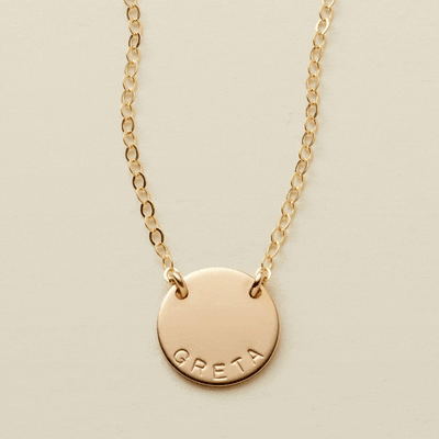 Mini Zola Disc Necklace | 1/2" Disc Necklace