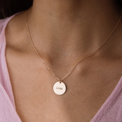 Mom Disc Necklace