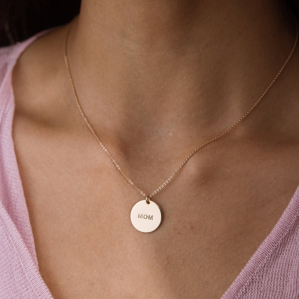 Mom Disc Necklace