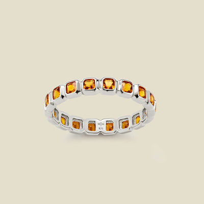 November Birthstone Eternity Ring Silver / 5 Ring