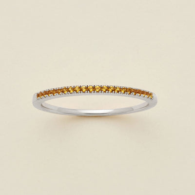 November Birthstone Stacking Ring Silver / 5 Ring