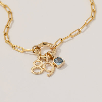 Number 9 Charm Gold Vermeil Add Ons