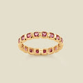 October Birthstone Eternity Ring Gold Vermeil / 5 Ring