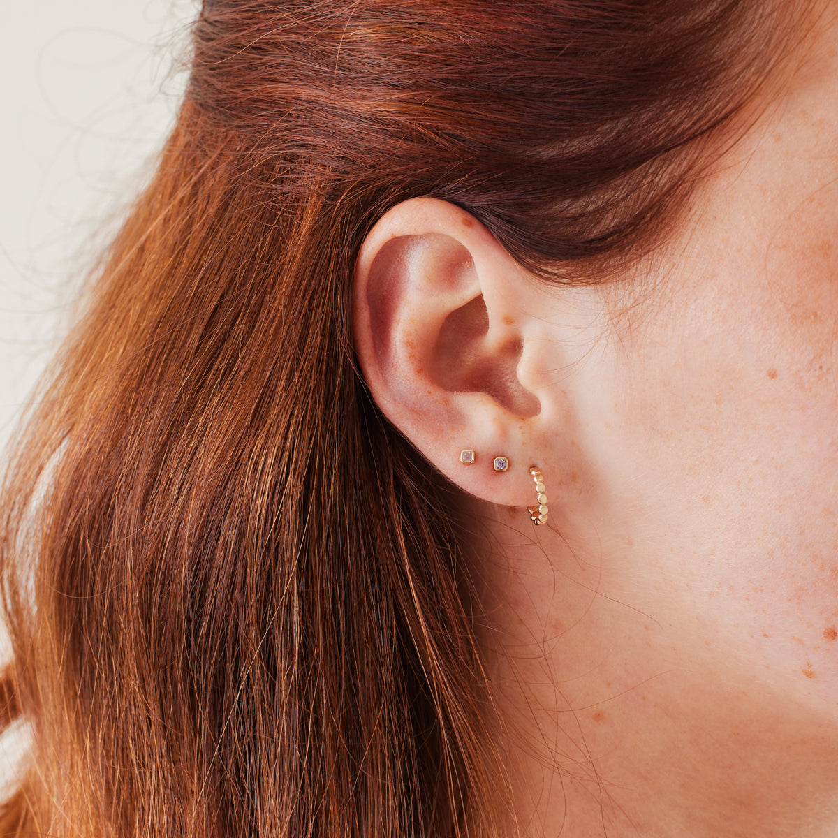 October Birthstone Stud Earrings Gold Vermeil Earring