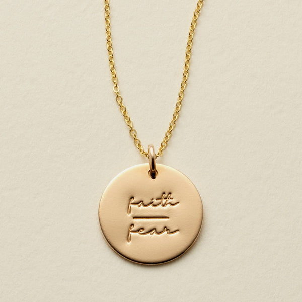 Pause Collection - 5/8" Gold Filled / 16"-18" / Faith-Fear Necklace