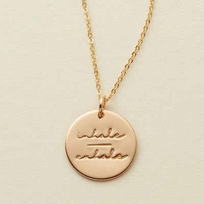 Pause Collection - 5/8" Gold Filled / 16"-18" / Inhale-Exhale Necklace