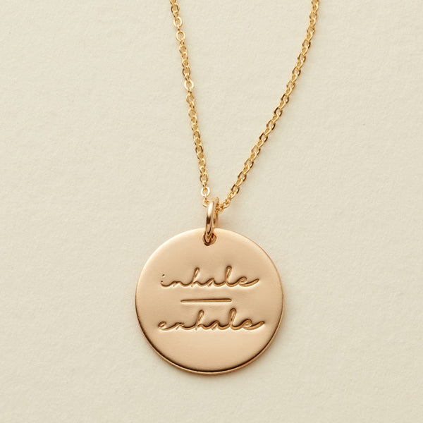 Pause Collection - 5/8" Gold Filled / 16"-18" / Inhale-Exhale Necklace