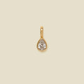 Pear CZ Charm Gold Vermeil Add Ons