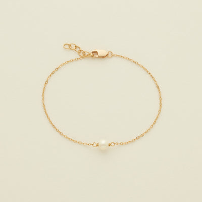 Pearl Bracelet Gold Vermeil / 6" Bracelet