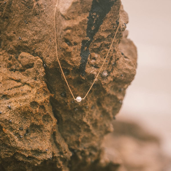 Pearl Choker Necklace Gold Vermeil Necklace