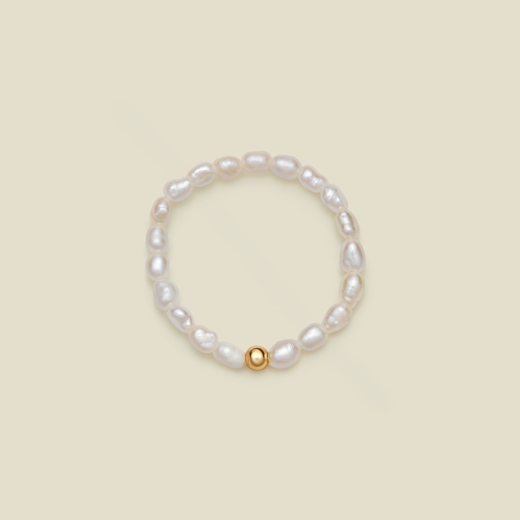 Pearl Ring Gold Vermeil / 5 Ring