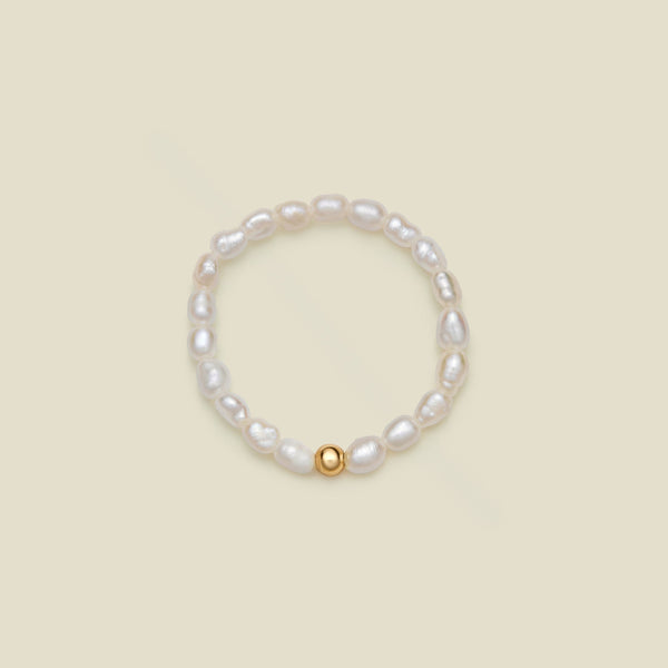 Pearl Ring Gold Vermeil / 5 Ring