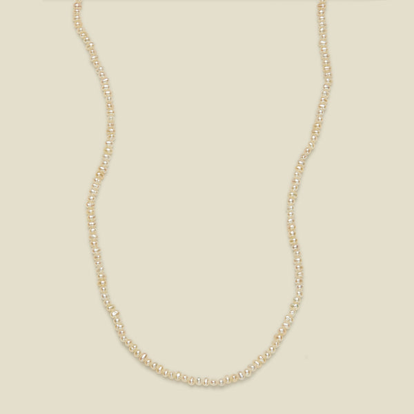 Pearl Strand Choker Gold Vermeil Necklace