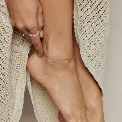 Seashells & Pearl Anklet Anklet