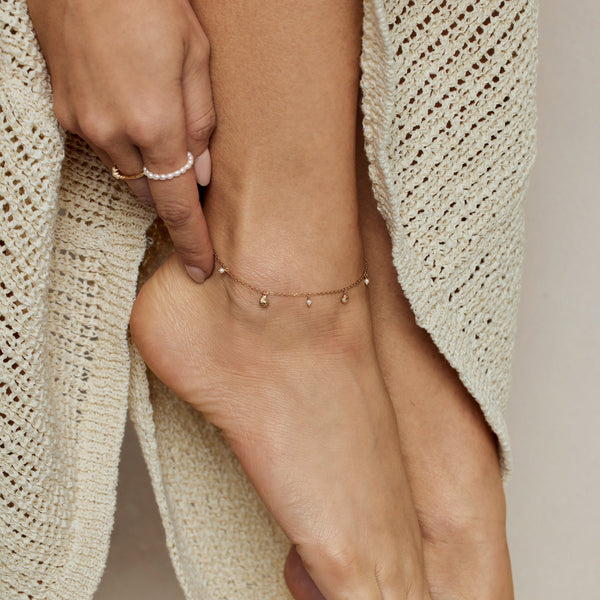 Seashells & Pearl Anklet Anklet