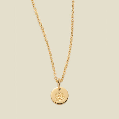 September Birth Flower Necklace Gold Filled / 1/4" / 16"-18" Necklace