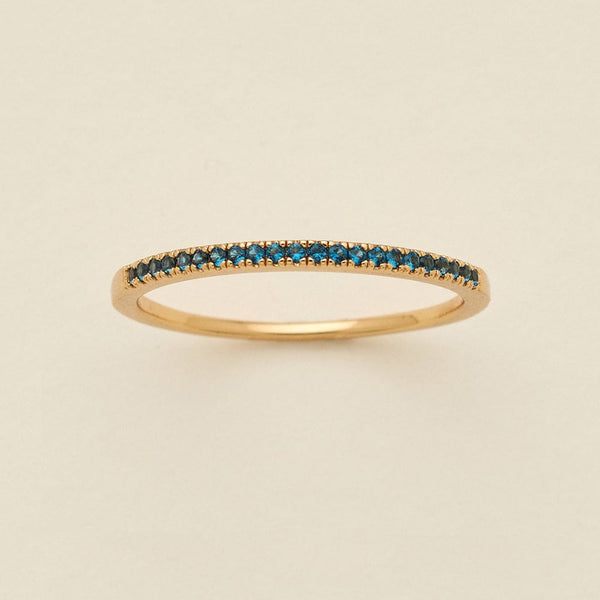 September Birthstone Stacking Ring Gold Vermeil / 5 Ring