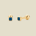 September Birthstone Stud Earrings Gold Vermeil Earring