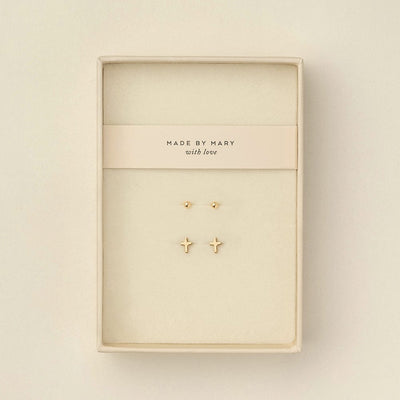 Serenity Stud Set Gold Vermeil Jewelry Set