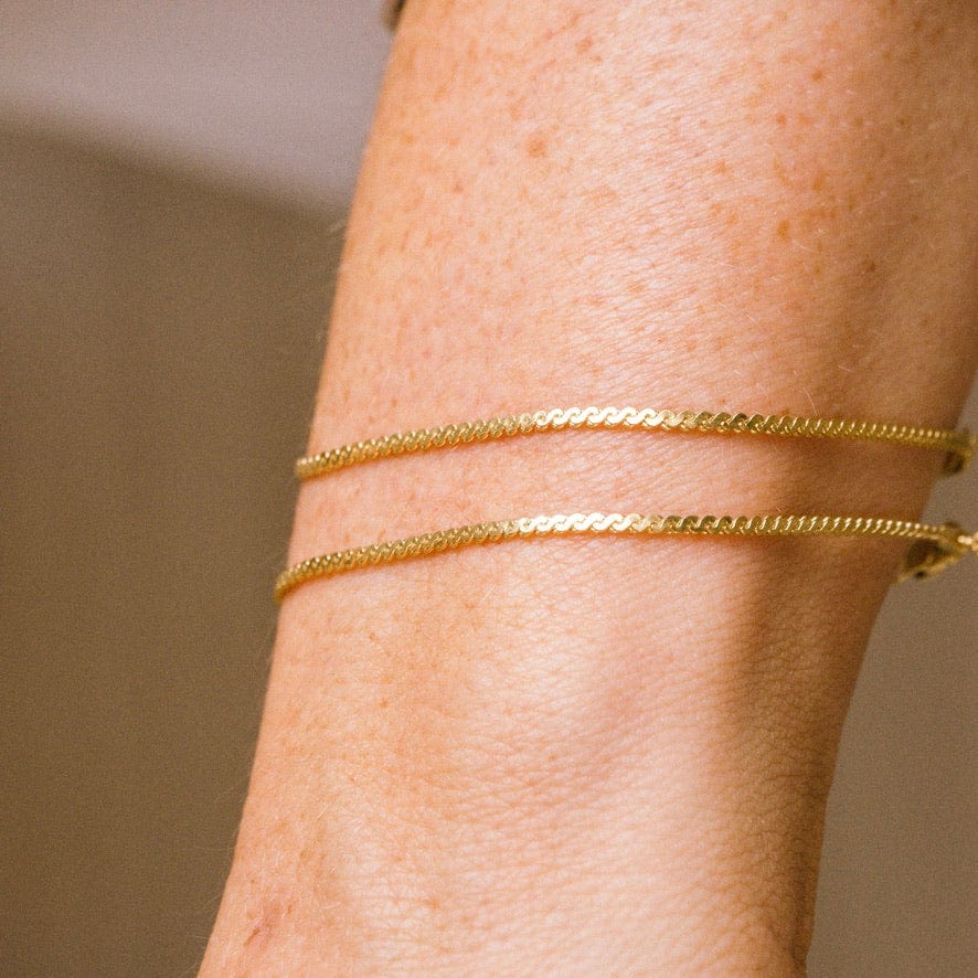 Love GOLD 9ct Gold Triple Layer Rope Chain Bracelet