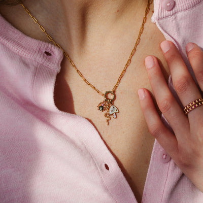 Spider Gemstone Charm Gold Vermeil Add Ons