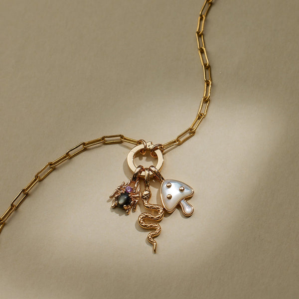 Spider Gemstone Charm Gold Vermeil Add Ons
