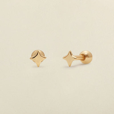 Star Stud Earrings Gold Vermeil Earring