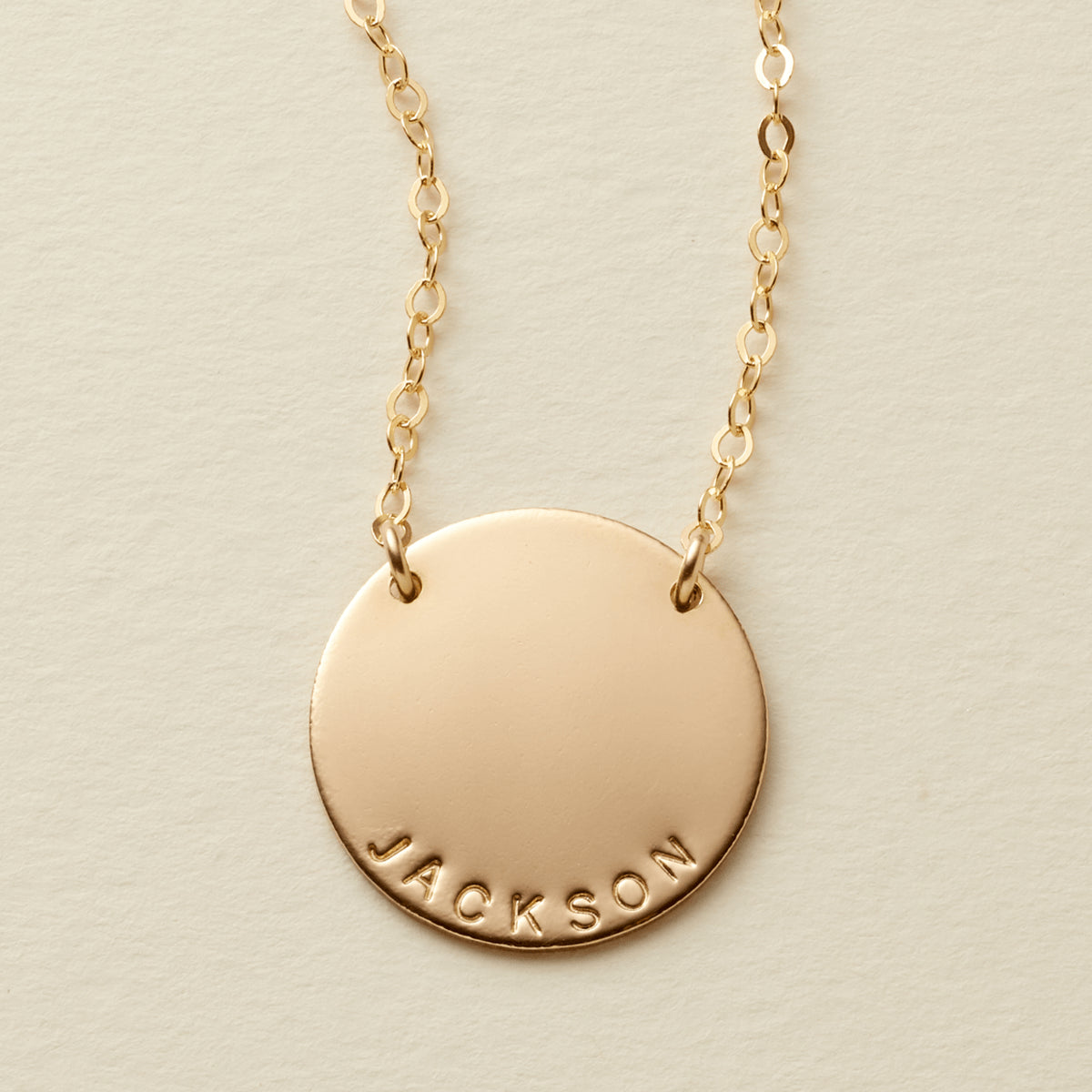 Made By Mary Zola Disc Necklace | Handmade & Handstamped w/ Love